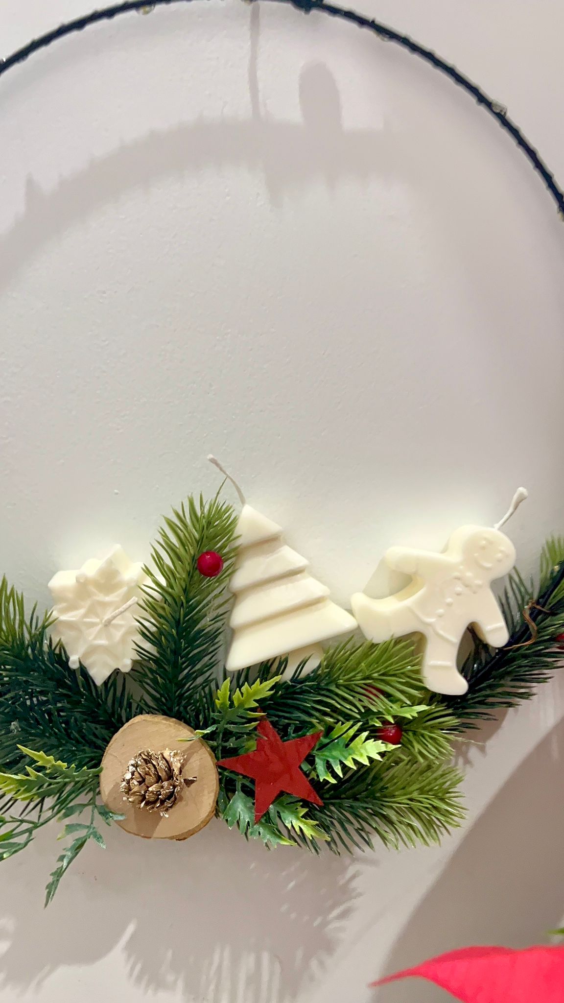 Pack 3 velas decorativas de invierno (copo, árbol y galleta)